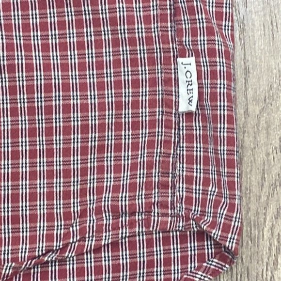 J. Crew Men's Prep School Plaid Short Sleeve Shirt - Picture 4 of 5